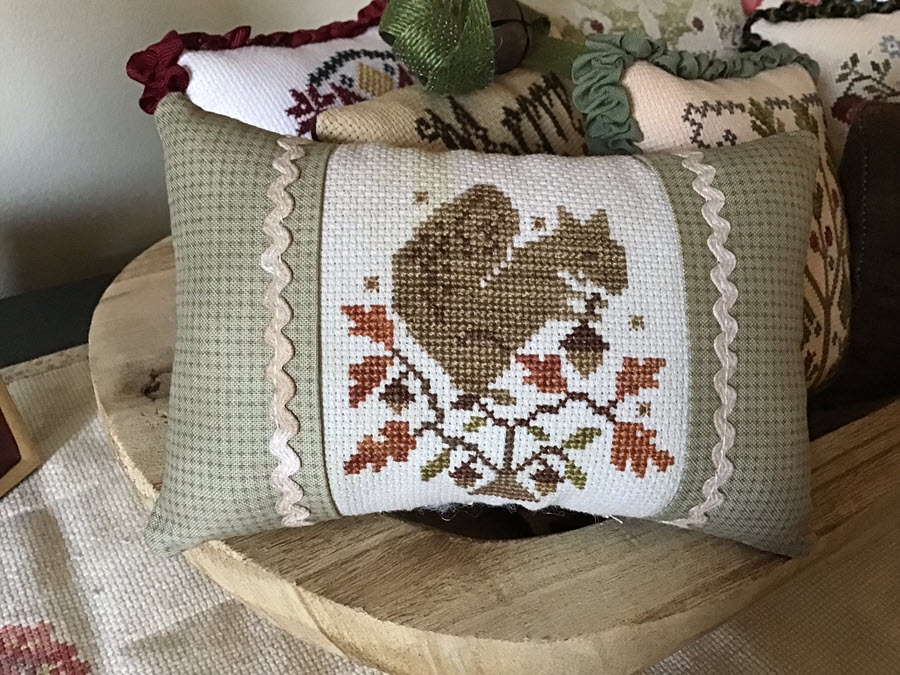 Fall Gatherings stitched and finished by Pat Geary.