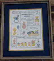 Picture of Birth Sampler from Babies Won't Keep.