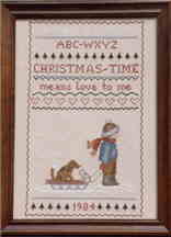 Photograph of Christmas Time Counted Cross Stitch Picture.