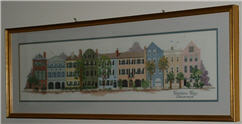 Rainbow Row in Charleston SC - pattern by Barbara & Cheryl.