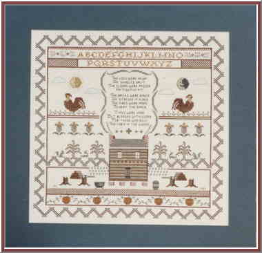 Log Cabin Sampler Counted Cross Stitch.