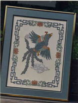 Photograph of Imperial Phoenix Counted Cross Stitch.