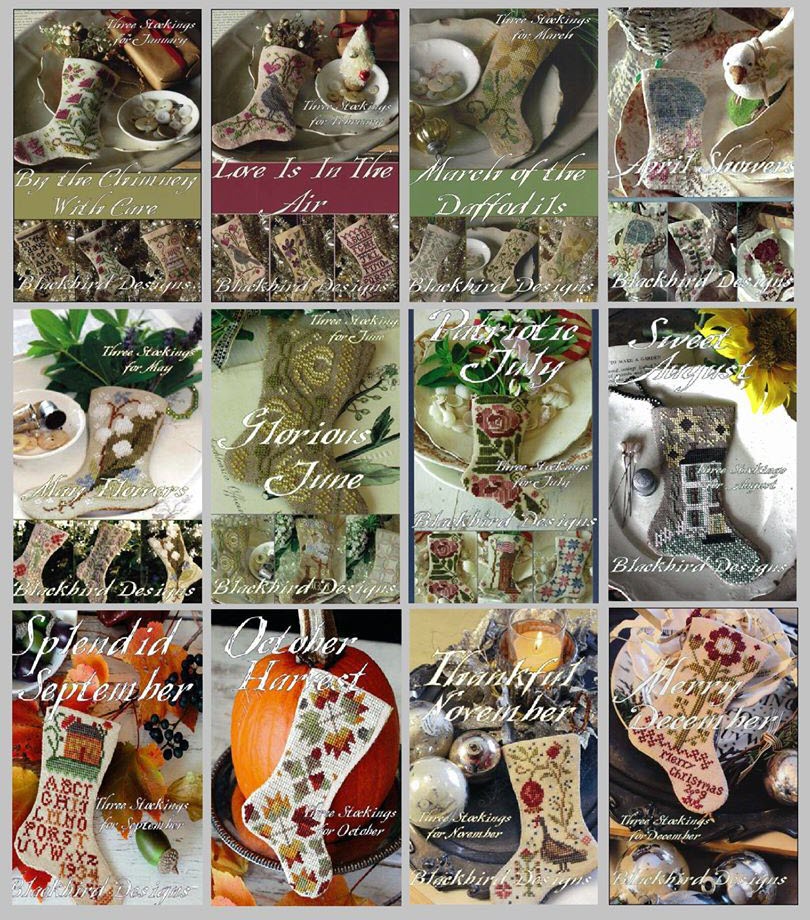 Blackbird Design stocking series covers.