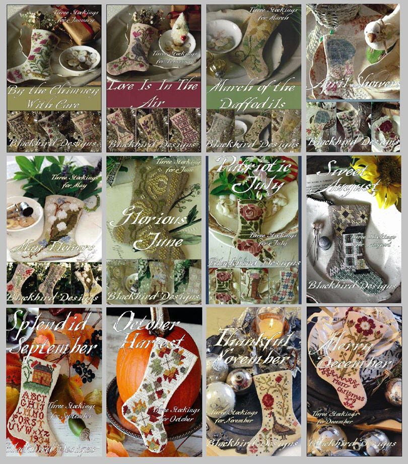 Blackbird Design stocking series covers.