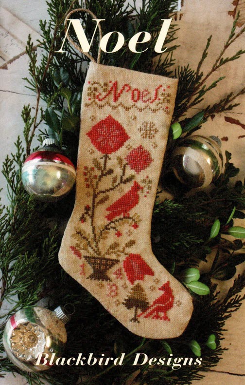 Noel Sampler Stocking cover.