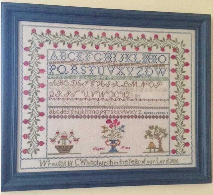 Strawberry Season Cross Stitch Sampler Pattern