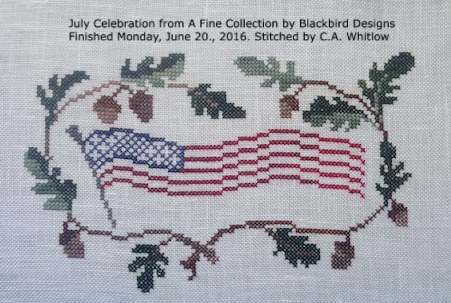 July's Celebration stitched by C. A. Whitlow.