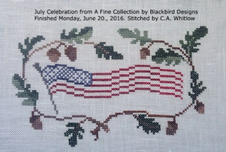 July's Celebration stitched by C. A. Whitlow.