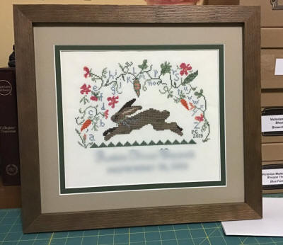 March Hare stitched by Pat Geary
