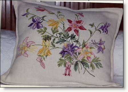 Picture of Eva Rosenstand Columbine Pillow.