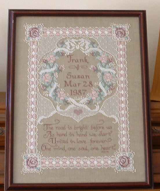 Wedding Sampler - Counted Cross Stitch Wedding Sampler