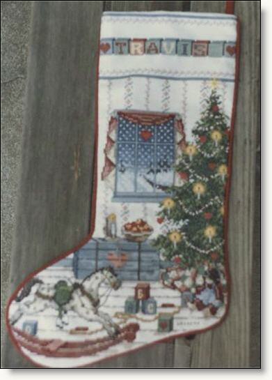 Christmas Stocking Counted Cross-Stitch Ornament Pattern Download